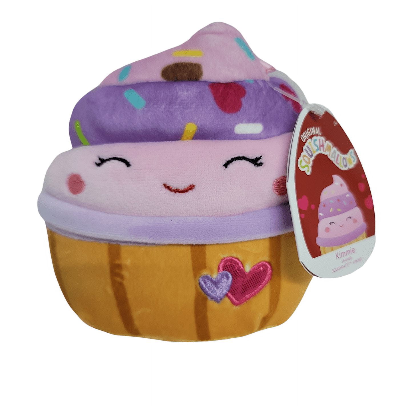 Squishmallows Official Kellytoys Plush 5 Inch Kimmie the Cupcake Valentines Edition Ultimate Soft Stuffed Toy