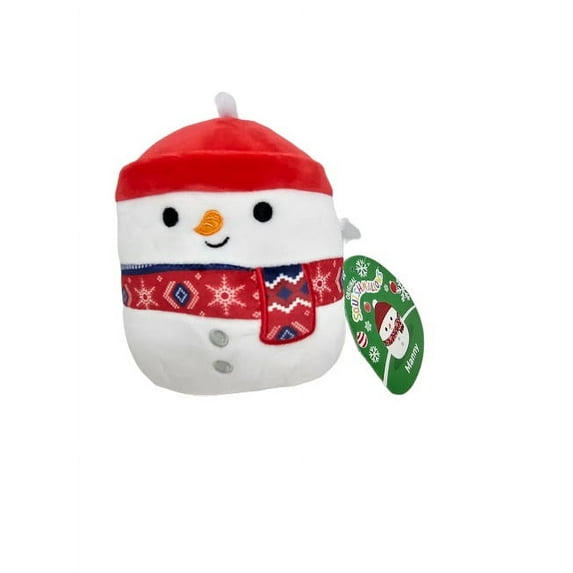 Squishmallows Official Kellytoys Plush 5 Inch Manny the Snowman With Hat and Scarf Christmas Edition Ultimate Soft Plush Stuffed Toy