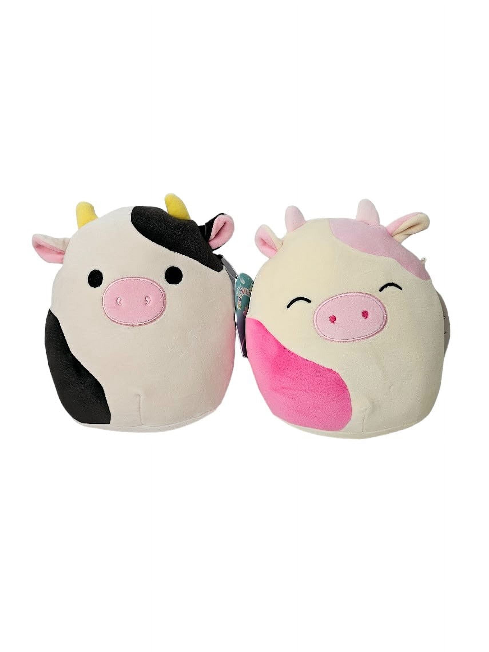 Squishmallows Official Kellytoys Plush 7.5 Inch Connor the Black and White Cow and Caedyn the ...