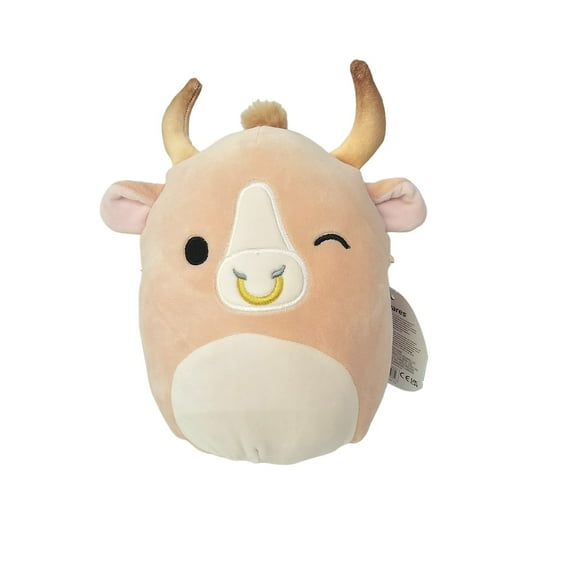 Squishmallows Official Kellytoys Plush 7.5 Inch Howland the Peach Bull Cow With Nose Ring Ultimate Soft Stuffed Toy