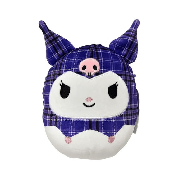 Squishmallows Official Kellytoys Plush 7.5 Inch Kuromi Purple Plaid Fall Squad Hello Kitty and Friends Ultimate Soft Stuffed Toy