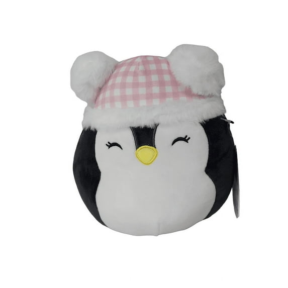 Squishmallows Official Kellytoys Plush 7.5 Inch Luna the Penguin with Hat Christmas Edition Ultimate Soft Stuffed Toy