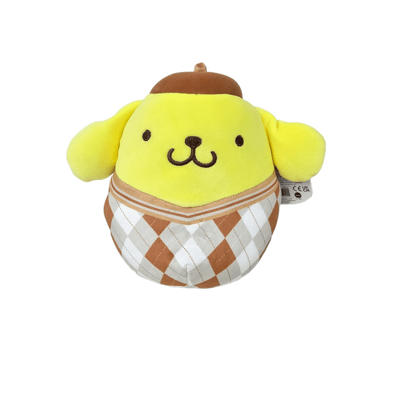 Squishmallows Official Kellytoys Plush 7.5 Inch Pompompurin Dog Brown Plaid Outfit Fall Squad Hello Kitty and Friends Ultimate Soft Stuffed Toy
