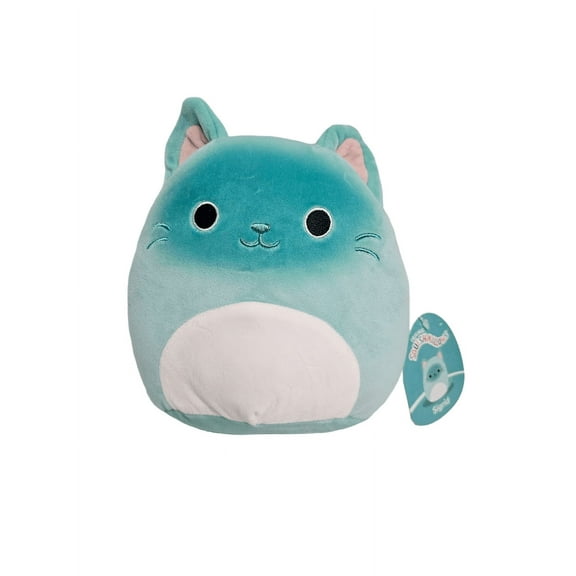 Squishmallows Official Kellytoys Plush 7.5 Inch Sigrid the Light Blue Teal Cat Pet Squad Ultimate Soft Stuffed Toy