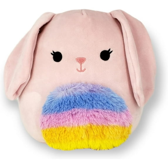 Squishmallows Official Kellytoys Plush 8 Inch Bop the Pink Bunny Rainbow Belly Easter Edition Ultimate Soft Plush Stuffed Toy