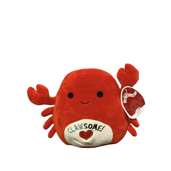 Squishmallows Official Kellytoys Plush 8 Inch Carlos the Crab (Valentines Edition) Ultimate Soft Stuffed Toy