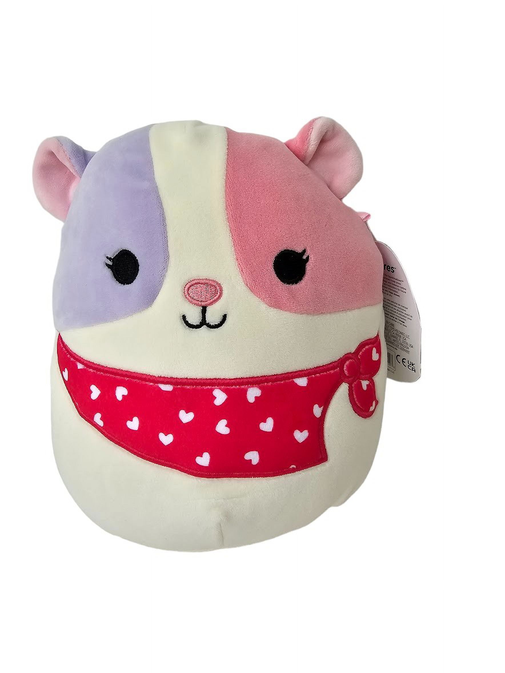 Squishmallows Official Kellytoys Plush 8 Inch Niven the Pink and Purple Hamster With Bandana Valentines Edition Plush Stuffed Toy