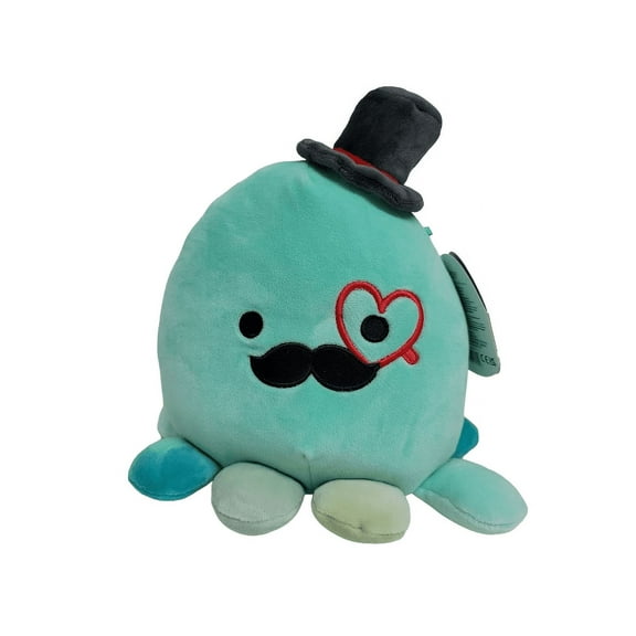 Squishmallows Official Kellytoys Plush 8 Inch Oiko the Octopus with Hat Valentines Edition Ultimate Soft Plush Stuffed Toy