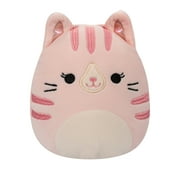 Squishmallows Official Plush 10 inch Laura the Pink Tabby Cat -Childs Ultra Soft Stuffed Plush Toy