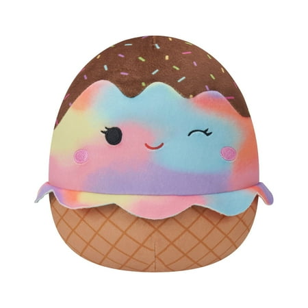 Squishmallows Official Plush 8 inch Rainbow Ice Cream - Child's Ultra Soft Stuffed Toy