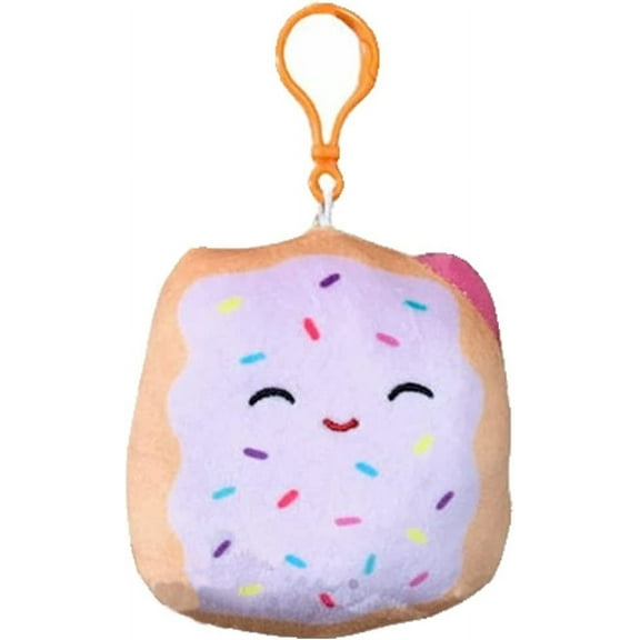 Squishmallows Oficial Kellytoy Food Plush Toys Soft Plush Animal (3.5 Inch Clip, Fresa Frosted Pastry)