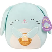 Squishmallows Original 10-Inch Buttons The Blue Bunny - Official Jazwares Plush - Collectible Soft & Squishy Rabbit Stuffed Animal Toy - Add to Your Squad - Gift for Kids, Girls & Boys