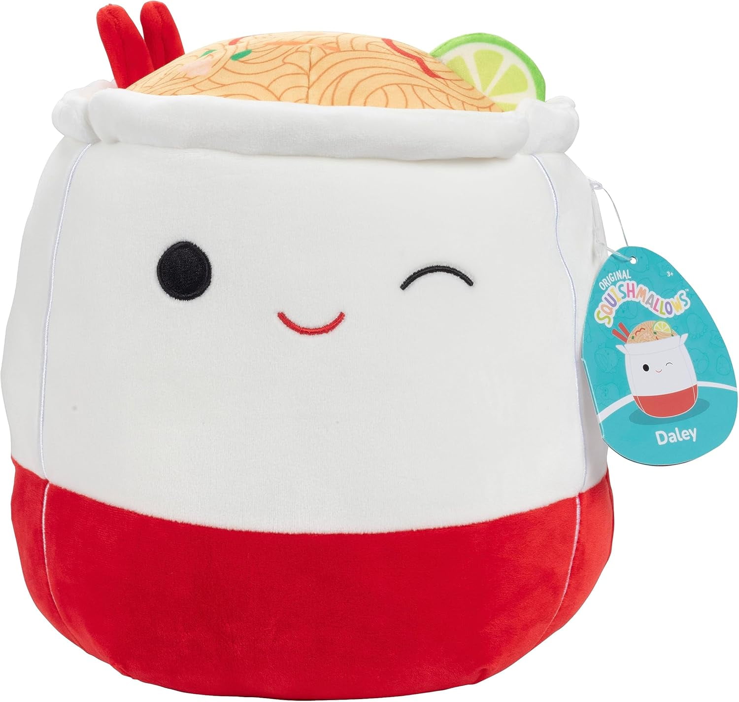 Squishmallows Original 10-Inch Daley The Noodles - Official Jazwares Plush - Collectible Soft & Squishy Food Stuffed Animal Toy - Add to Your Squad - Gift for Kids, Girls & Boys
