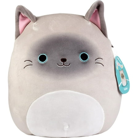 Squishmallows Original 10-Inch Felton The Siamese Cat - Official Jazwares Plush - Collectible Soft & Squishy Kitty Stuffed Animal Toy - Add to Your Squad - Gift for Kids, Girls & Boys
