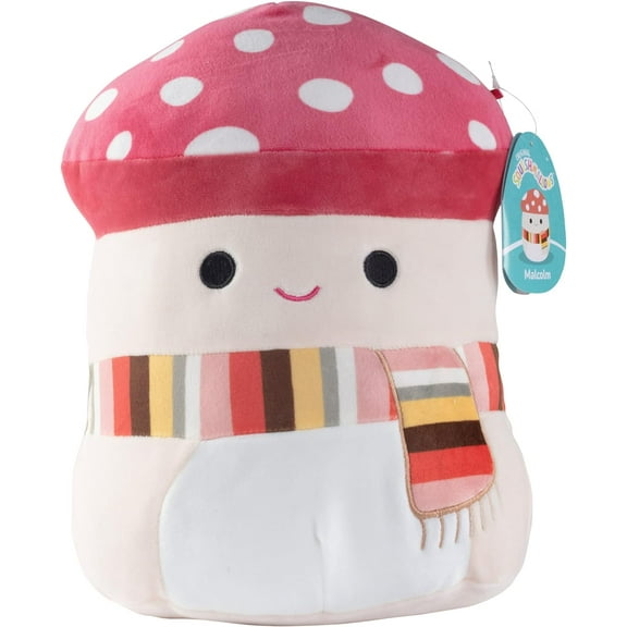 Squishmallows Original 10-Inch Malcolm The Mushroom - Official Jazwares Plush - Collectible Soft & Squishy Mushroom Stuffed Animal Toy - Add to Your Squad - Easter Basket Gift for Kids, Girls & Boys