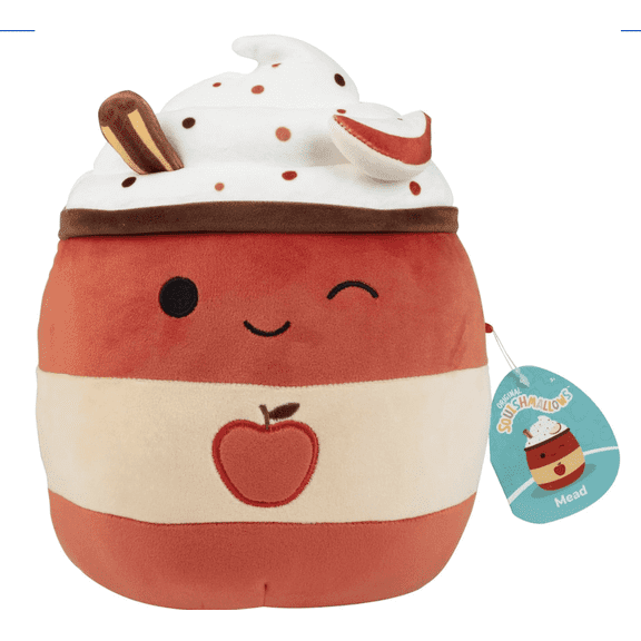Original 10-Inch Mead The Apple Cider Collectible Soft & Squishy Stuffed Animal Toy - Easter Basket Stuffer Gift for Kids, Girls & Boys