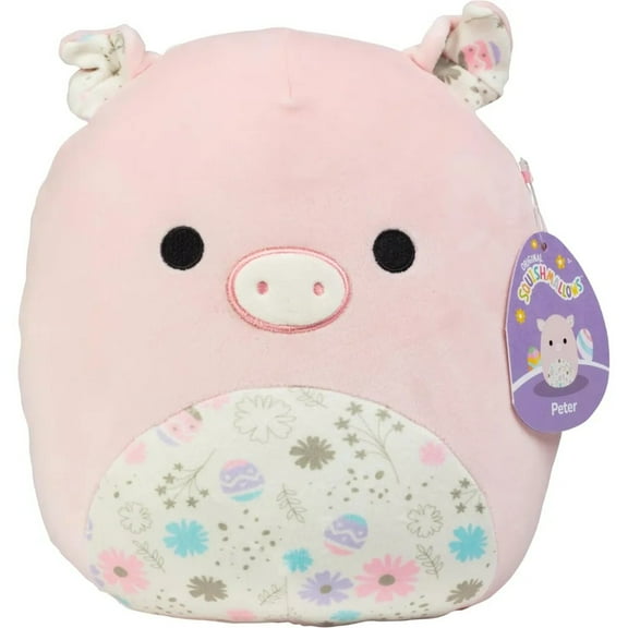 Squishmallows Original 10-Inch Peter The Easter Pig - Official Jazwares Plush - Collectible Soft & Squishy Pig Stuffed Animal Toy - Add to Your Squad - Easter Basket Gift for Kids, Girls & Boy