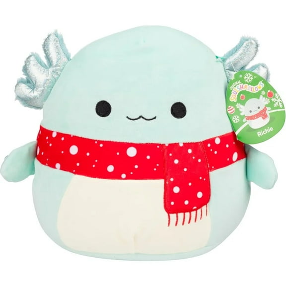 Squishmallows Original 10-Inch Richie The Axolotl - Official Jazwares Plush - Collectible Soft & Squishy Axolotl Stuffed Animal Toy - Add to Your Squad - Gift for Kids, Girls & Boys