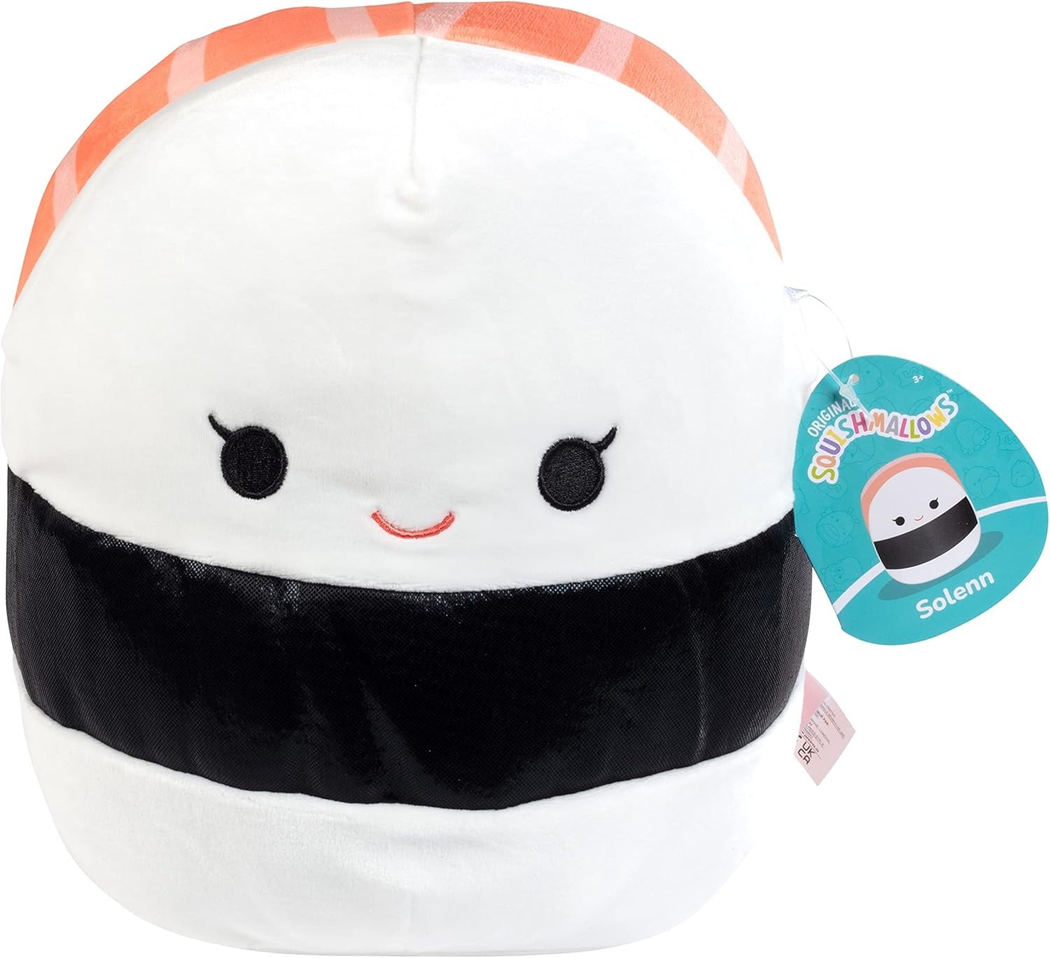 Squishmallows 10-Inch Solenn The Salmon Sushi - Official Jazwares Plush - Collectible Soft & Squishy Stuffed Animal Toy - Add To Your Squad - Christmas Stocking Stuffer Gift for Kids, Girls & Boys