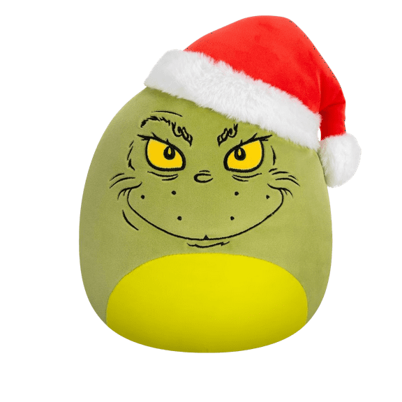Squishmallows Original 10 inch Dr. Seuss Green Grinch in Santa Hat - Child's Ultra Soft Stuffed Plush Toy