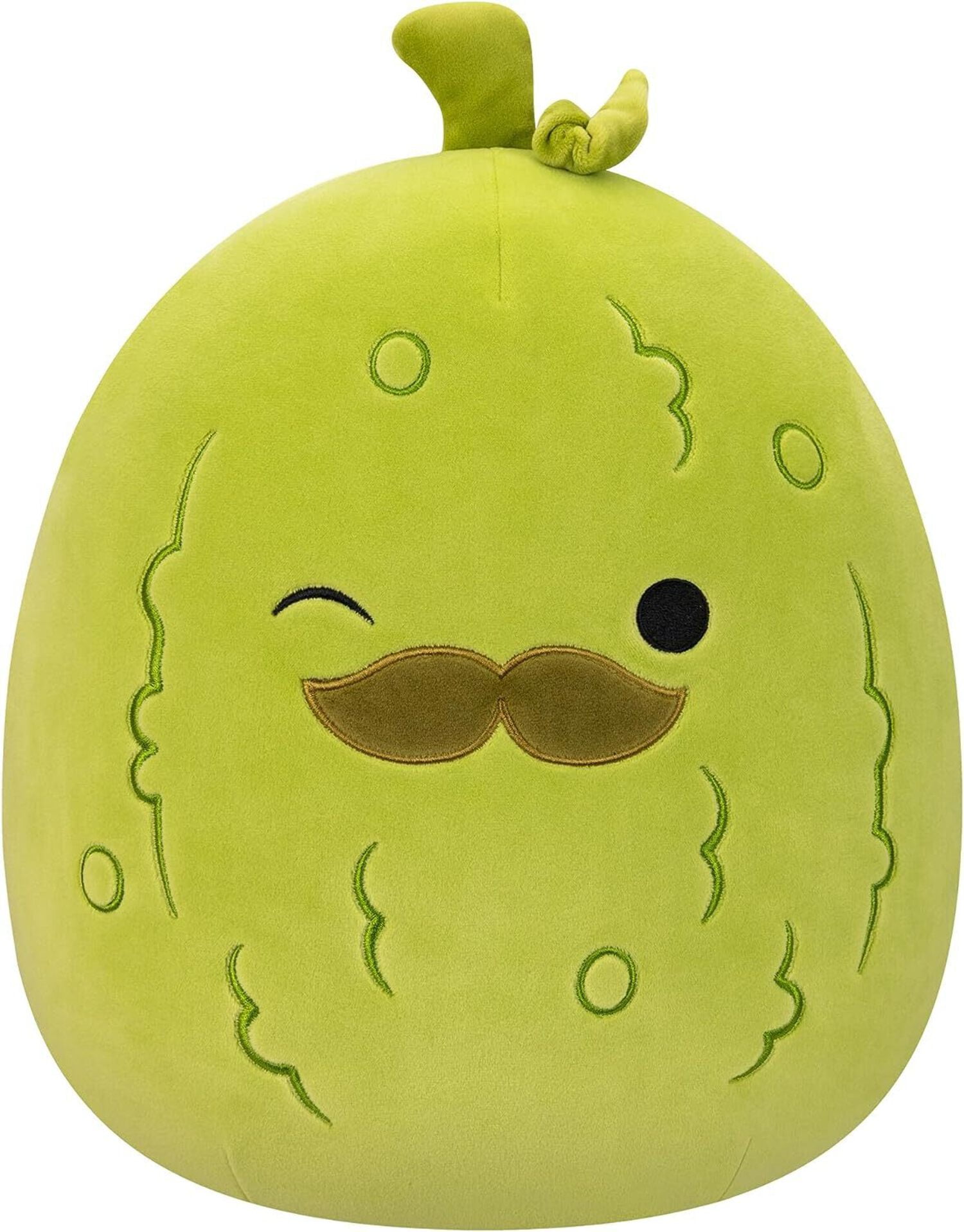 "Squishmallows Squad: Charles the Mustached Pickle 12"" Ultra-Soft