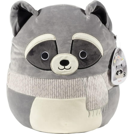 Squishmallows Original 12-Inch Rocky The Raccoon - Official Jazwares Plush - Collectible Soft & Squishy Raccoon Stuffed Animal Toy - Add to Your Squad - Gift for Kids, Girls & Boys