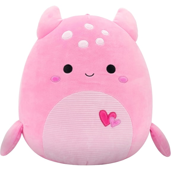 Squishmallows Original 12in Artin The Pink Loch Ness Monster with Hearts Official Jazwares Valentine Plush (Medium)