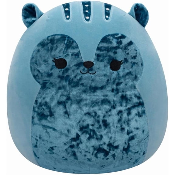 Squishmallows Original 14in Brunhilda The Blue Tonal Squirrel with Velvet Accents  Official Jazwares Plush (Large)