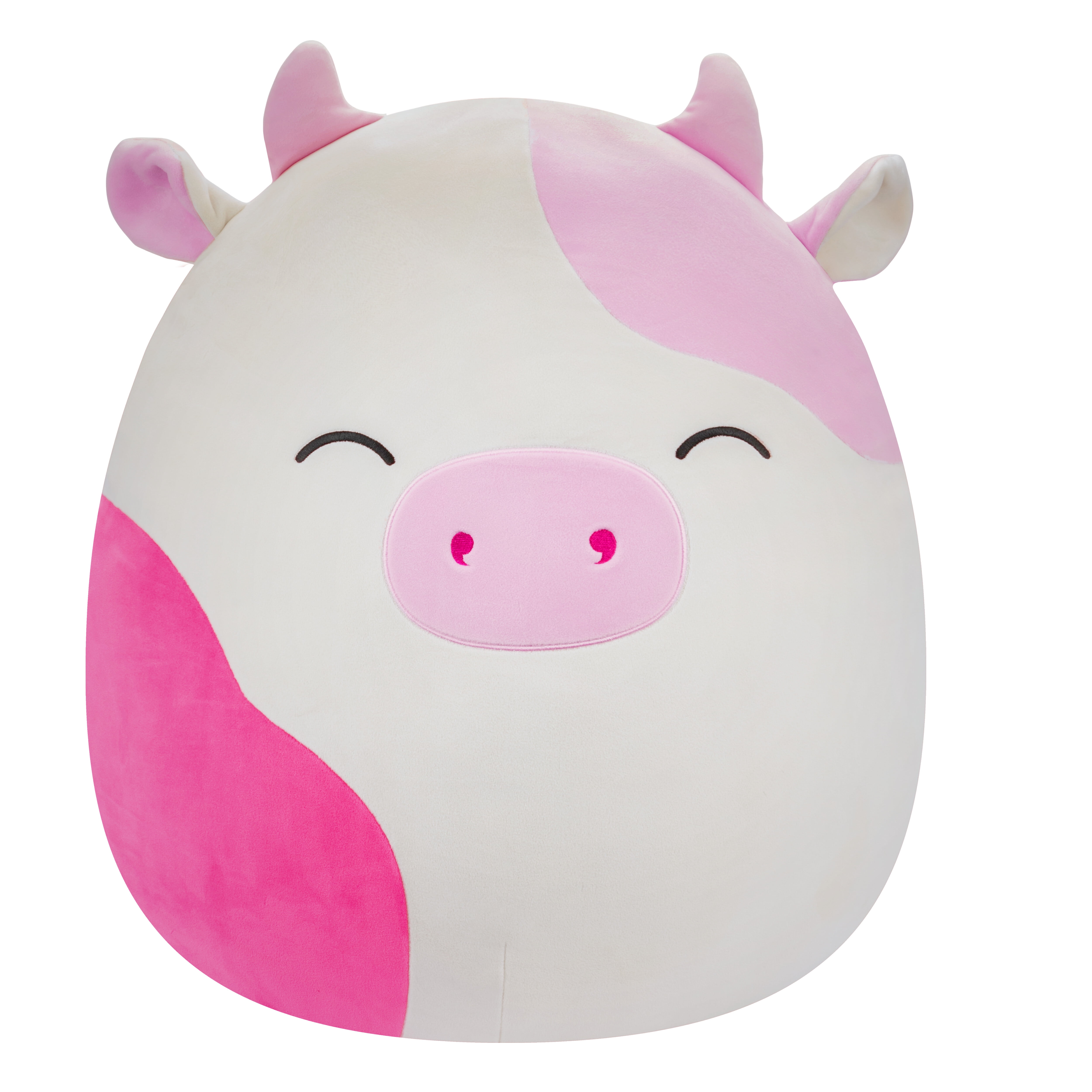 Squishmallows Original 16 inch Caedyn the Cream Cow with Pink Spots - Child's Ultra Soft Plush Toy