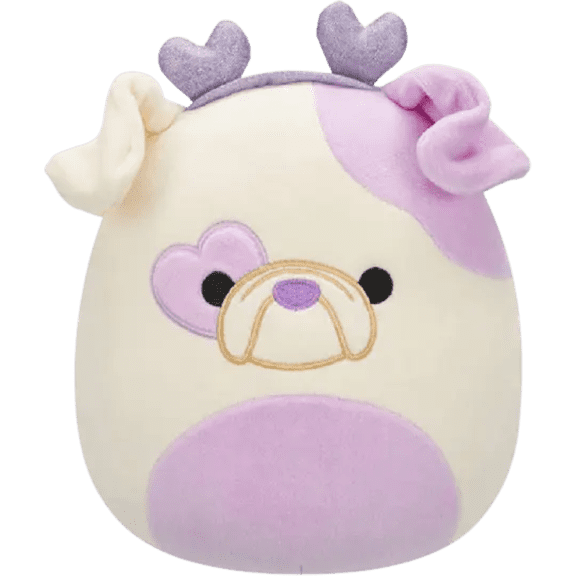 Squishmallows Original 3.5 Inch Clip Danielle the Bulldog in Headband Valentines Day