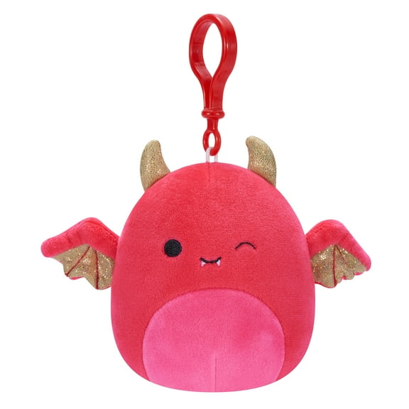 Squishmallows Original 3.5 Inch Karlie the Red and Gold Devil - Child's Ultra Soft Stuffed Plush Clip-on