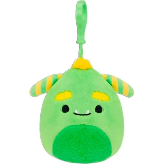 Squishmallows Original 3.5 inch Green Monster - Child's Ultra Soft Stuffed Plush Clip-on