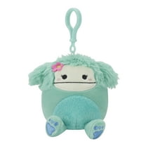 Squishmallows Original 3.5 inch Joelle the Teal Bigfoot with Flower Pin - Child's Ultra Soft Stuffed Plush Clip-on