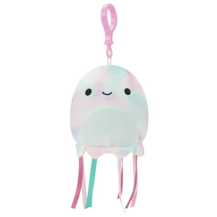 Squishmallows Original 3.5 inch Krisa the Pink and Blue Tie-Dye Jellyfish - Child's Ultra Soft Stuffed Plush Clip-on