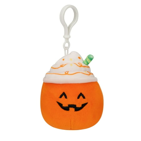 Squishmallows Original 3.5 inch Orange Jack O'Lantern Latte - Child's Ultra Soft Plush Clip-on