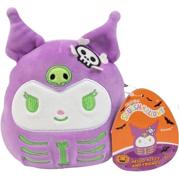 Squishmallows Original 5" Kuromi Plush - Official Jazwares Hello Kitty & Friends Stuffed Animal - Ultra Soft Mini Kawaii Toy - Cute Collectible Squishy Plushie Gift for Kids, Girls, Boys