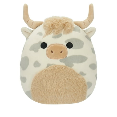Squishmallows Original 7.5 inch Borsa the Spotted Highland Cow - Child's Ultra Soft Plush Toy