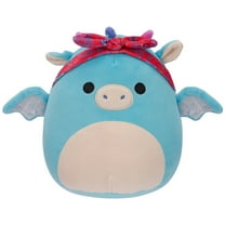 Squishmallows Original 7.5 inch Tatiana the Teal Dragon with Red Bandana - Child's Ultra Soft Plush Toy