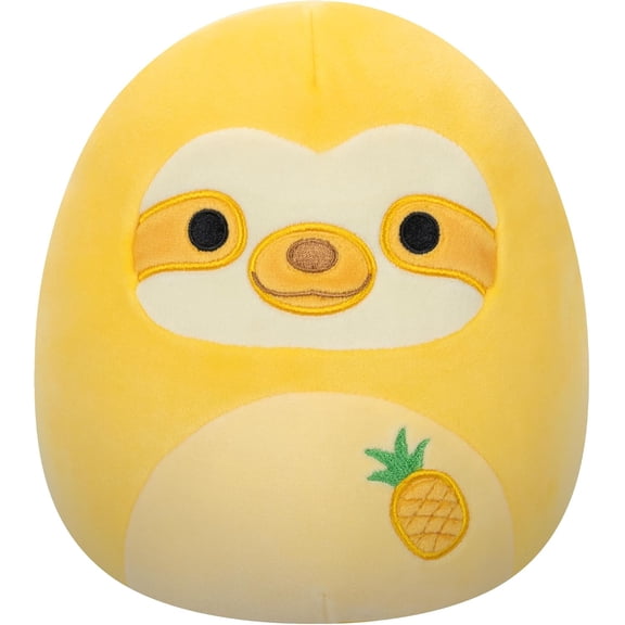 Squishmallows Original 8-Inch Bermuda Pineapple Scented Sloth - Official Jazwares Plush