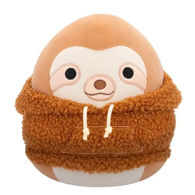 Squishmallows Original 8-Inch Christmas 2024 Hoodie Squad Plush- Official Jazwares Stuffed Animal Toy - Add to Your Squad - Gift for Kids, Girls & Boys (Sherman The Sloth)