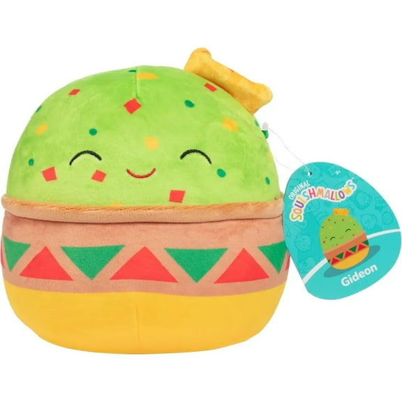 Squishmallows Original 8-Inch Gideon The Guacamole-Official Jazwares Plush- Collectible Soft Squishy Chips & Dip Party Stuffed Animal Toy- Add to Your Squad- Gift for Kids, Girls & Boys