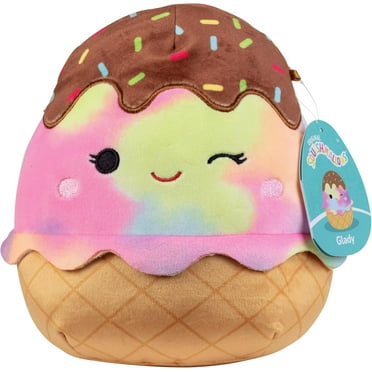 Squishmallows Original 8-Inch Glady The Rainbow Ice Cream - Official Jazwares Plush - Collectible Soft & Squishy Food Stuffed Animal Toy - Add to Your Squad - Gift for Kids, Girls & Boys