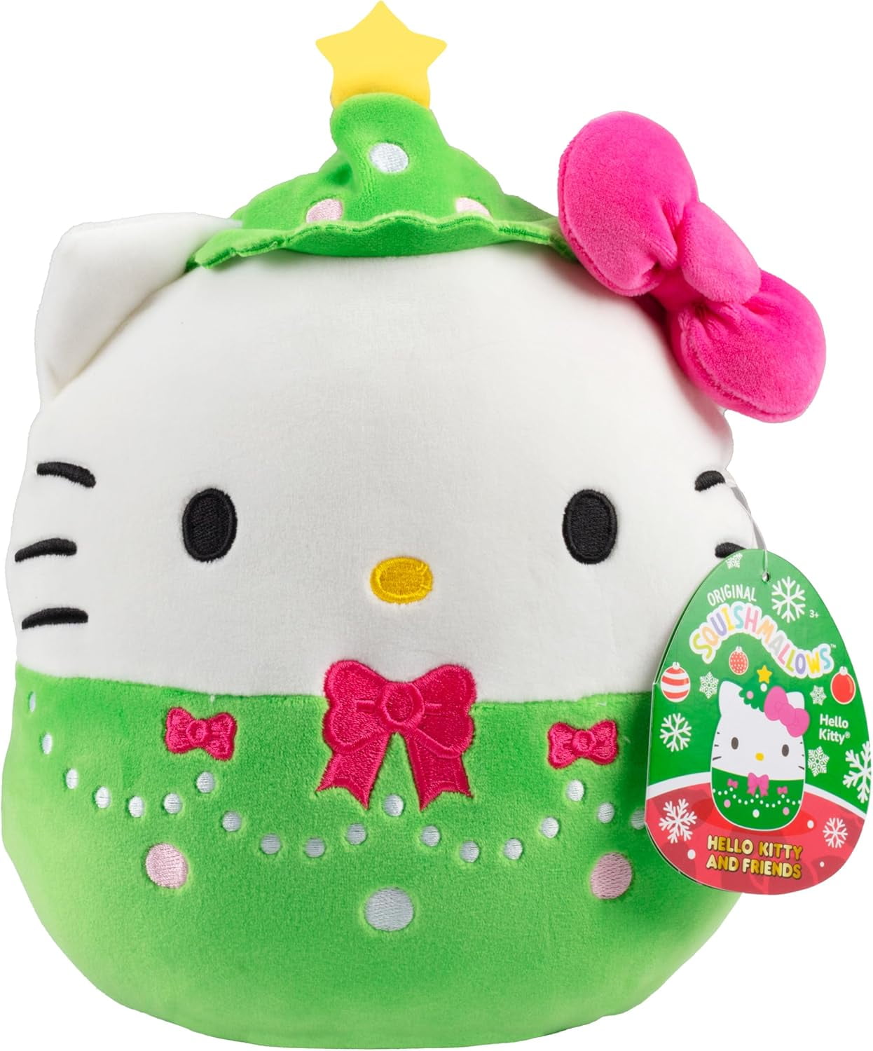 Squishmallows Original 8-Inch Hello Kitty Pine Tree