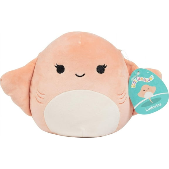 Squishmallows Original 8-Inch Ludovica The Stingray - Official Jazwares Plush - Collectible Soft & Squishy Stingray Stuffed Animal Toy - Add to Your Squad - Gift for Kids, Girls & Boys