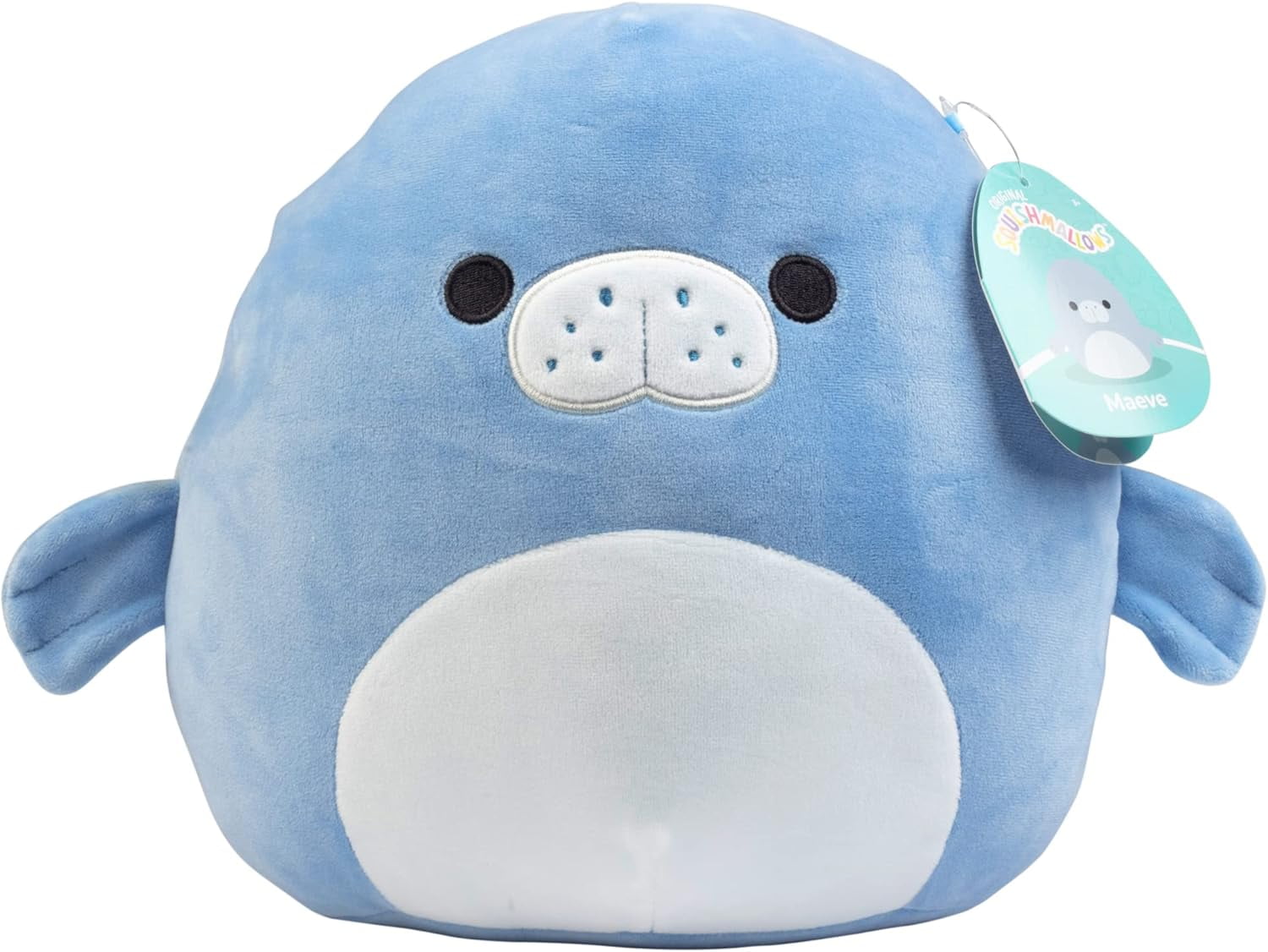 Squishmallows Original 8-Inch Maeve The Christmas Manatee - Official Jazwares Plush - Collectible Soft & Squishy Manatee Stuffed Animal Toy - Add to Your Squad - Christmas Gift for Kids, Girls & Boys