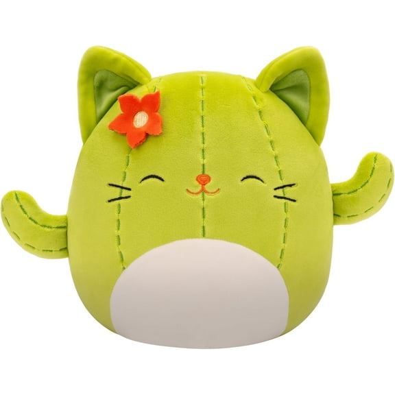 Squishmallows Original 8-Inch Ms. Miss Green Cactus Cat - Official Jazwares Plush (Little)