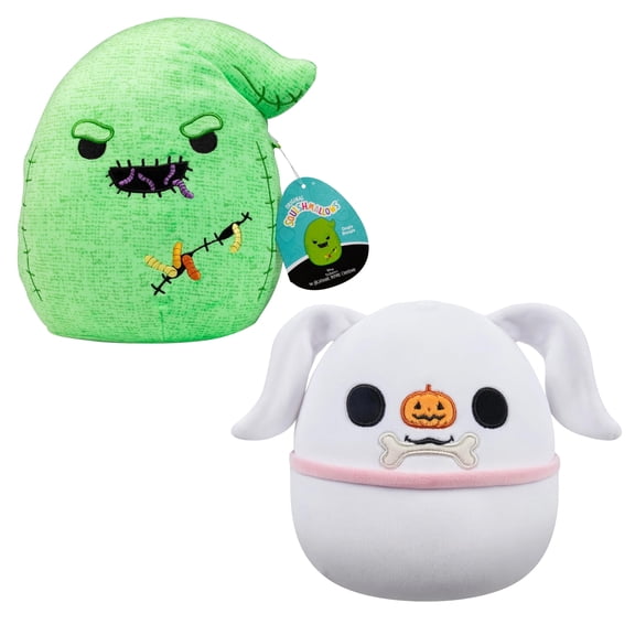 Squishmallows Original 8-Inch Nightmare Before Christmas Oogie Boogie & Zero Value Pack (2 Pack)  Official Jazwares Plush  Collectible Soft & Squishy Stuffed Animal Toys