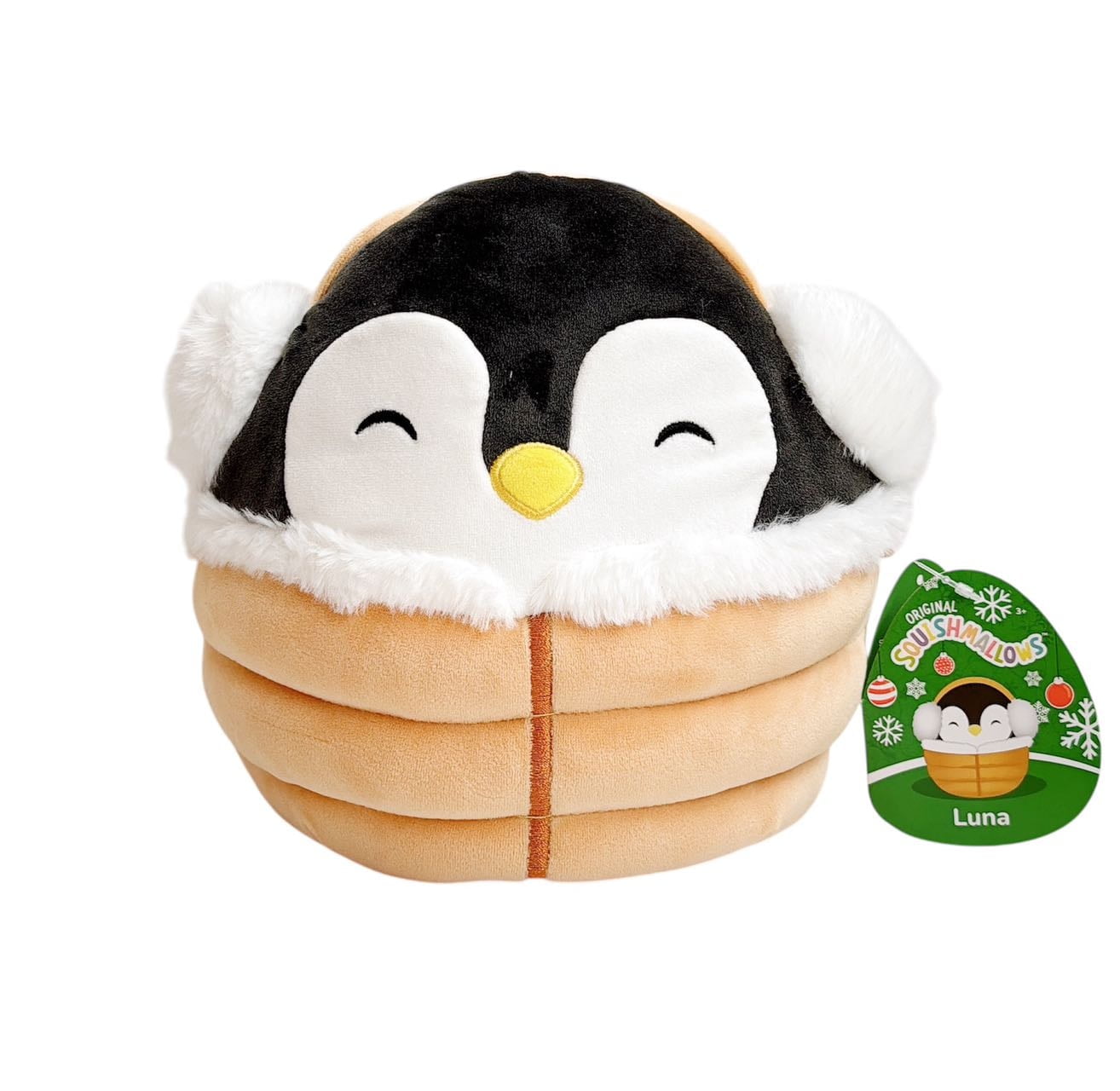 Squishmallows Original 8-Inch Official Jazwares Christmas Holiday Specialty 2024 Plush Stuffed Animal Toy - Add to Your Squad - Gift for Kids, Girls & Boys (Luna The Penguin)
