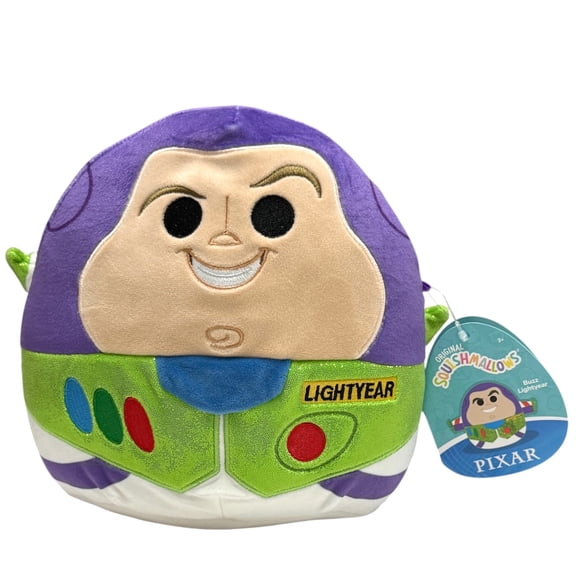 Squishmallows Original 8-Inch Toy Story Squad Plush- Collectible Soft & Squishy Mini Stuffed Animal Toy - Add to Your Squad - Gift for Kids, Girls & Boys (Buzz Lightyear Glitter)