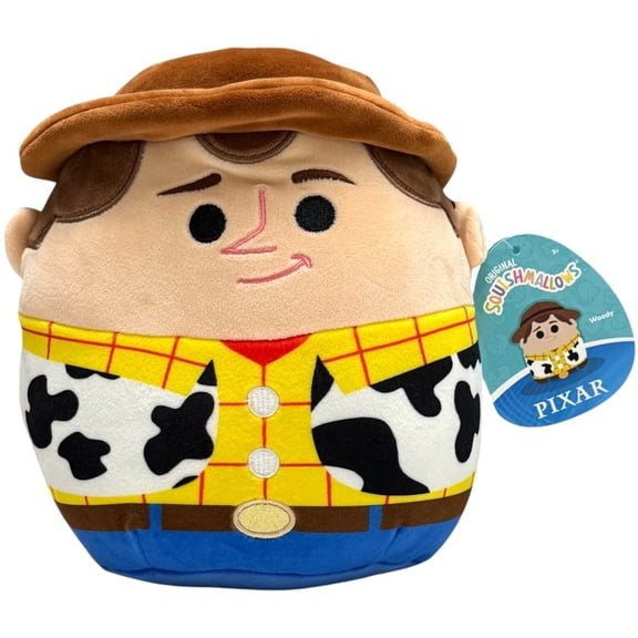 Squishmallows Original 8-Inch Toy Story Squad Plush- Collectible Soft & Squishy Mini Stuffed Animal Toy - Add to Your Squad - Gift for Kids, Girls & Boys (Woody)